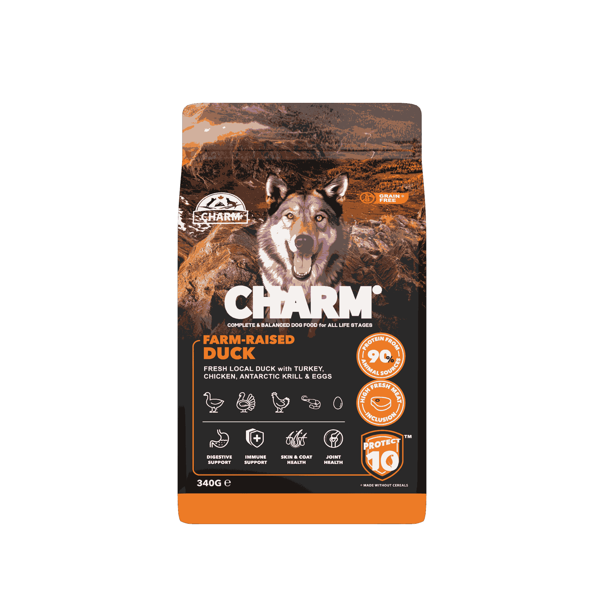 CHARM Farm-Raised Duck Dog Food 340 gr
